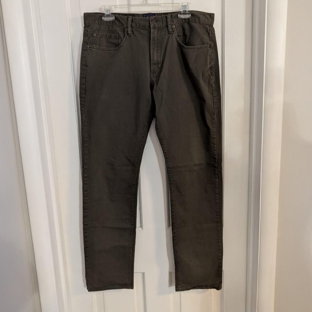 Gap KHAKIS‎ Slim Stretch Men's Pants SIZE 34/32 Preppy Casual Straight Leg Green